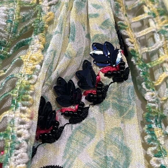 New! Anthropologie Bhanuni By Jyoti Giada Embroidered Beaded Top Size XL - Picture 4 of 16